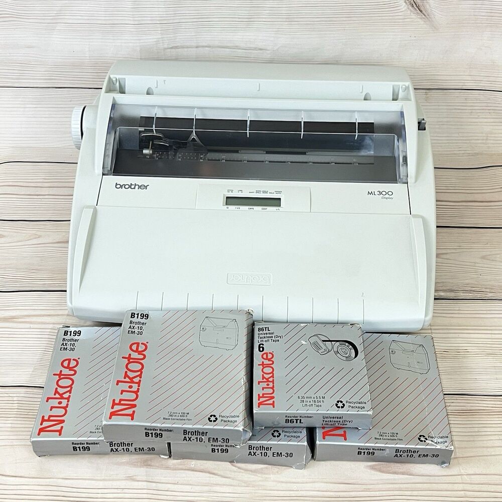 Brother ML300 Electronic Dictionary Typewriter w/Display Cover & Extras - WORKS!